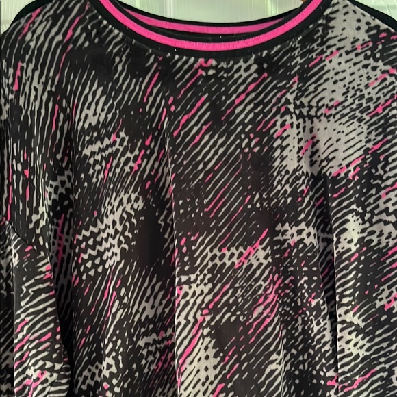 Simply Vera Vera Wang Black and Pink Velour Pajama Set Size L - Picture 4 of 4